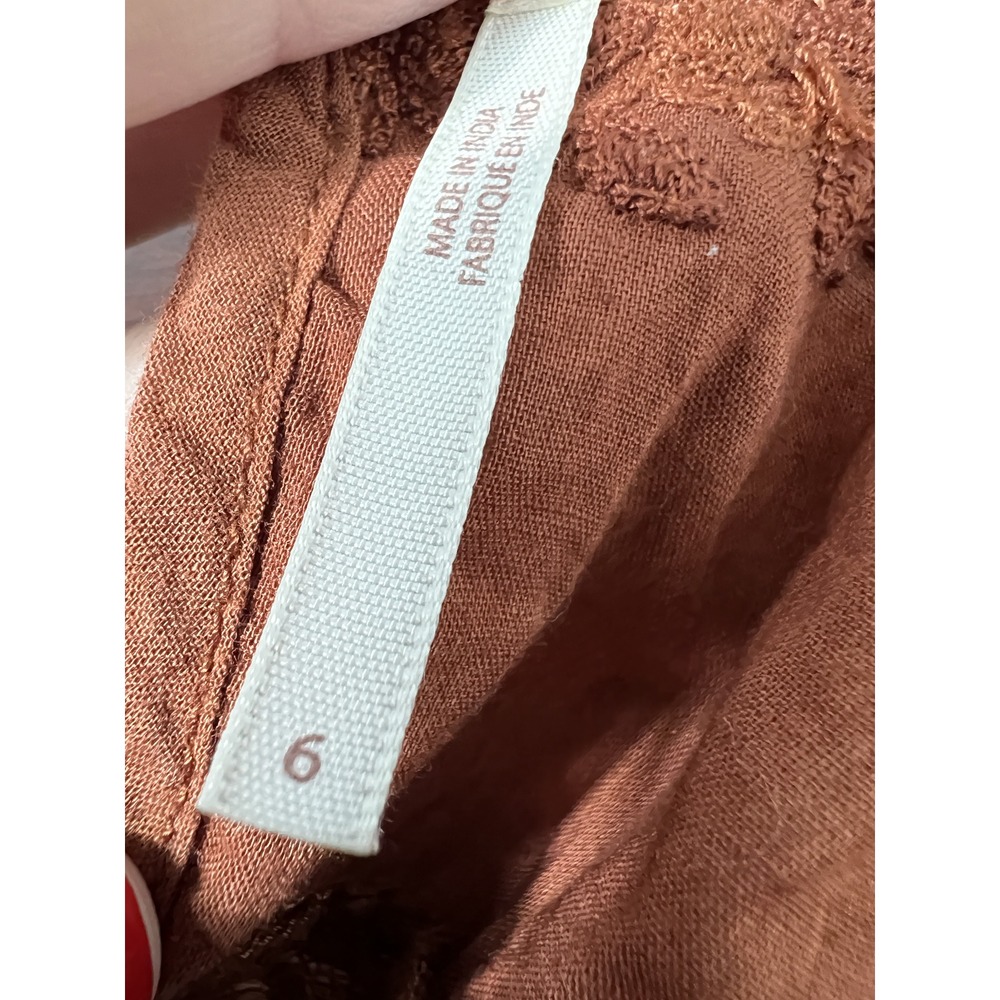 Free People Fall Embroidered Lace Victorian Bronze‎ Mini Dress 6 - Picture 9 of 14